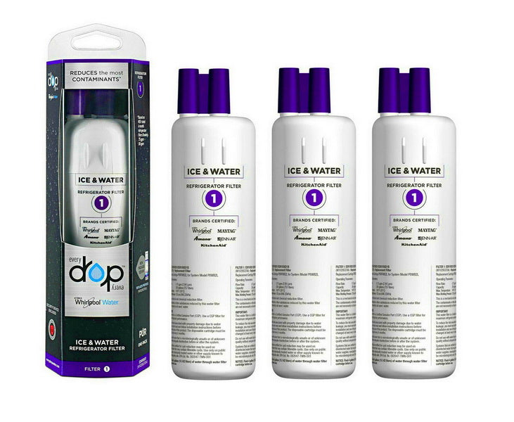 whirlpool wrs555sihz water filter replacement, pack of 3