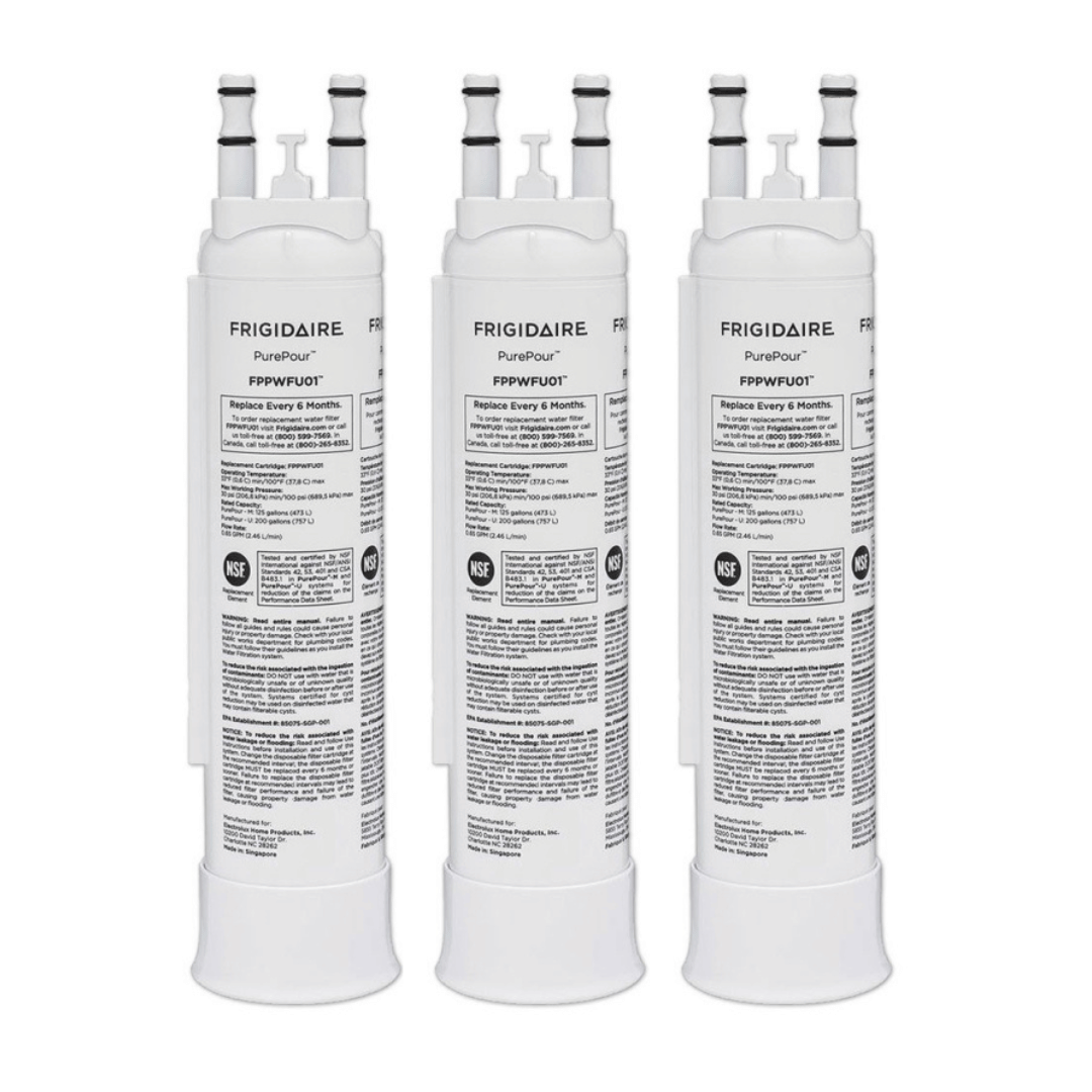 3 pack Replacement Filter for FRSS2623AS and FRSS2623ASD Frigidaire Refrigerator