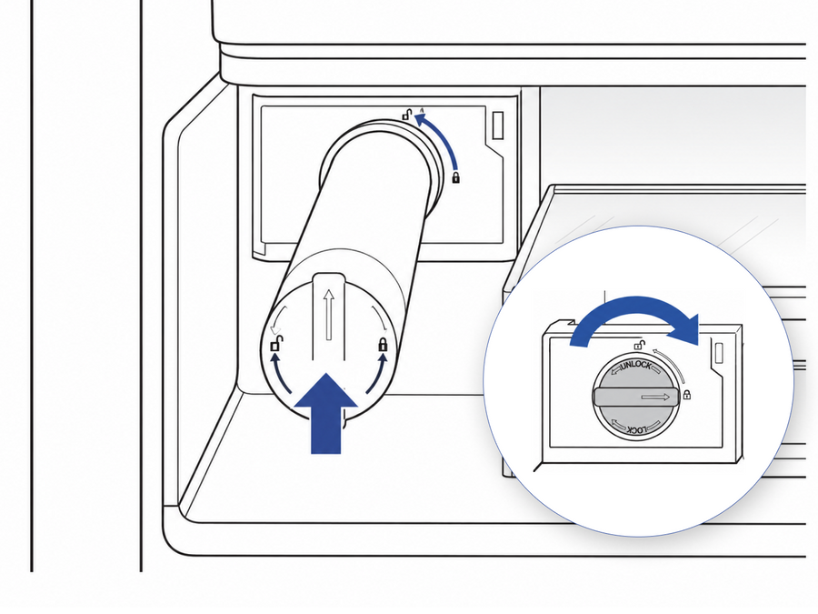 Everydrop Filter 2 inserting the filter and twist Right and push to Lock