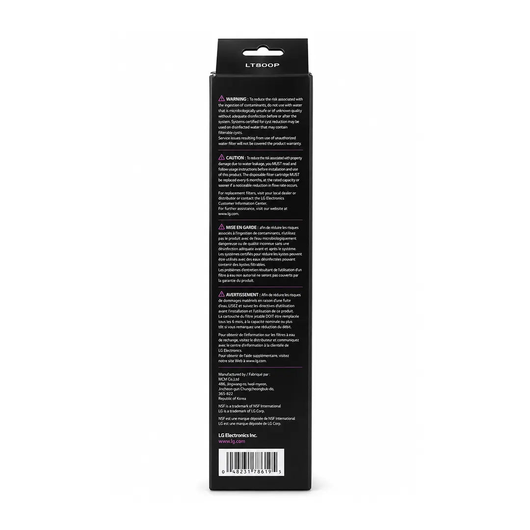LG LT800P Refrigerator Water Filter (ADQ73613401, ADQ73613408)