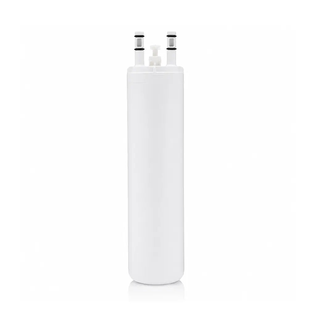 Front view of the DGHF2360PF water filter replacement with dual inlet connectors