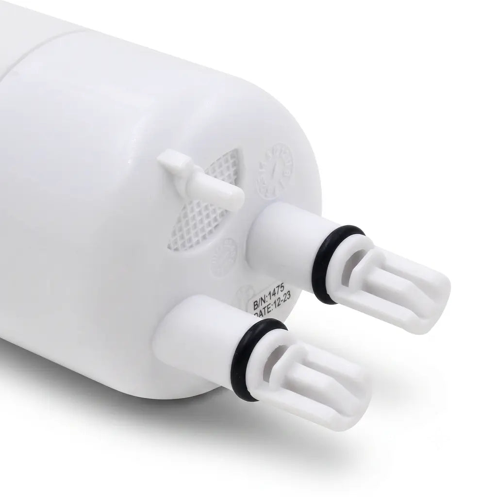 Front view of Whirlpool Water Filter W10295370A showing PUR Filter 1 branding and compatibility with multiple refrigerator models
