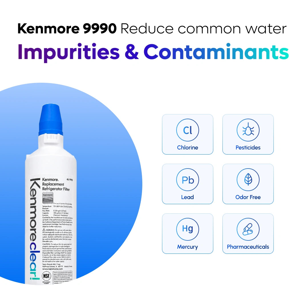 Kenmore 9990 Impurities Contaminants Remove
