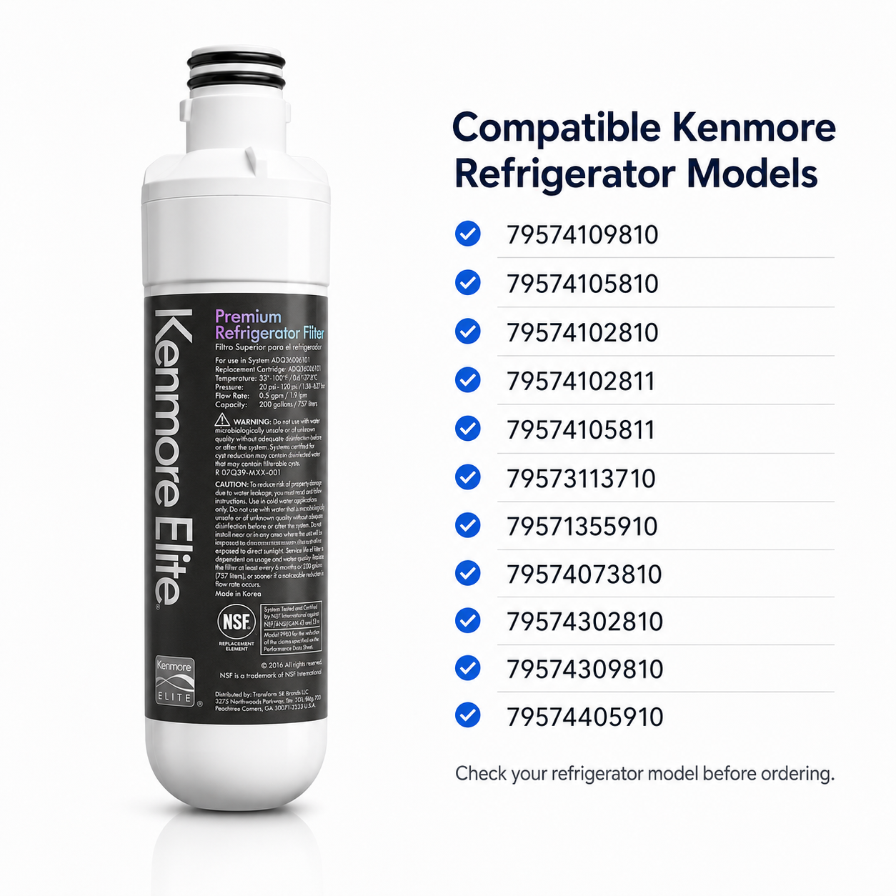 Kenmore 9980 Water Filter kenmore Refrigerator Model List