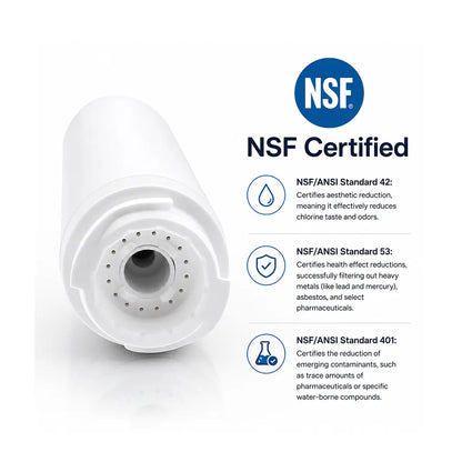 NSF Certified Bosch Ultraclarity water filter with REPLFLTR10 refrigerator water filter details