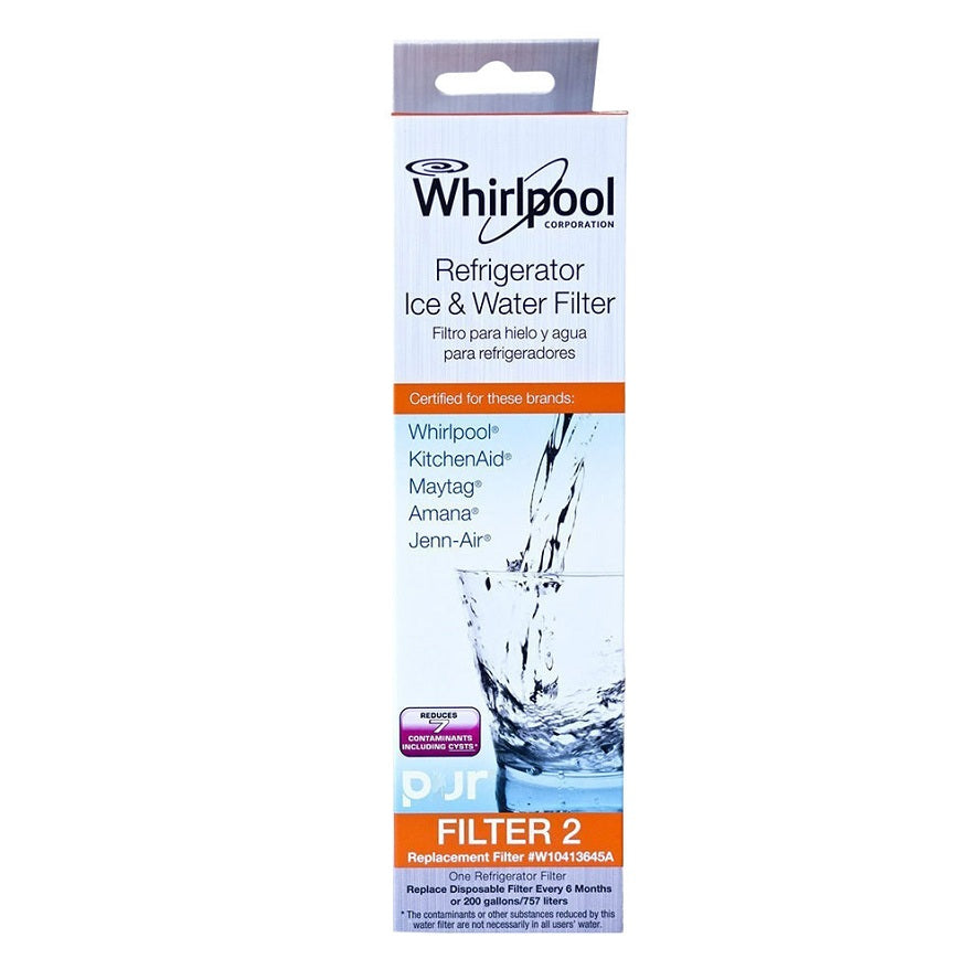 Whirlpool W10413645A Replacement Ice and Water Refrigerator Filter 2 Compatible With WHR2RXD1