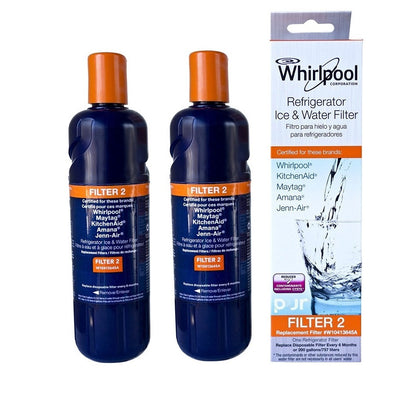 Whirlpool W10413645A Replacement Ice and Water Refrigerator Filter 2 Compatible With WHR2RXD1