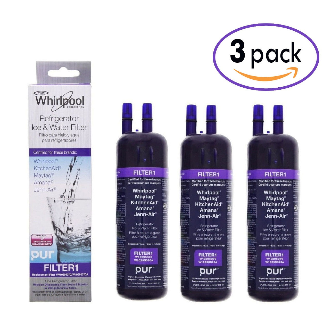 Whirlpool WRS315SDHM01 Water Filter 3pk