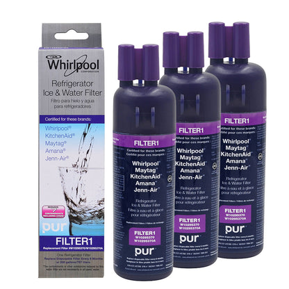 3 Pack Whirlpool Water Filter W10295370A - Pur Filter 1